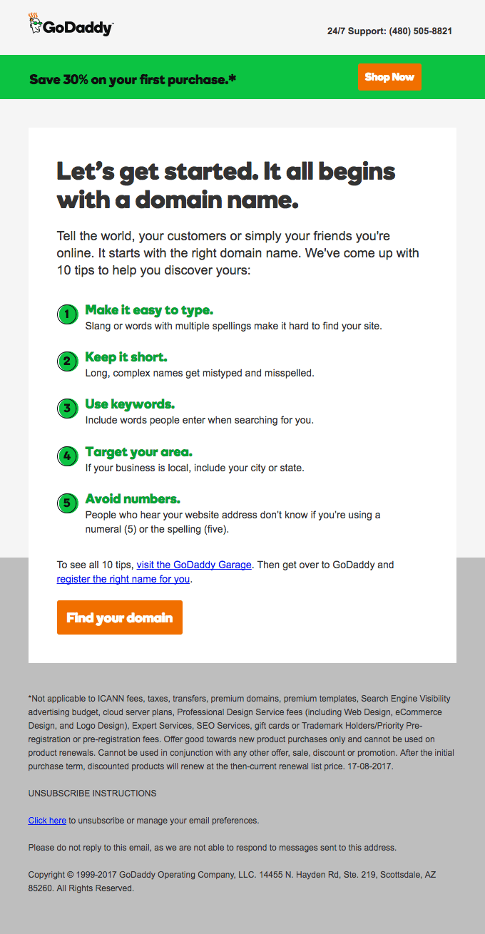 Get online with the right domain.